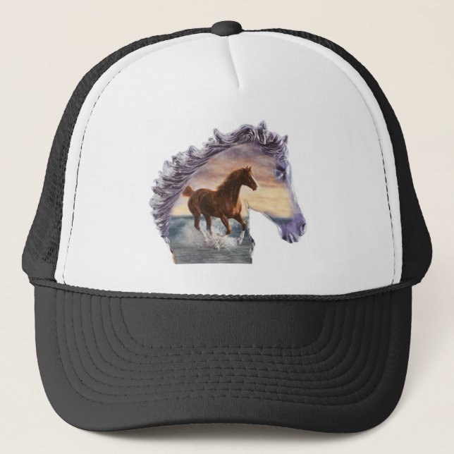 Sea horse trucker hat (Front)
