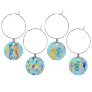 Sea Horse Wine Charms
