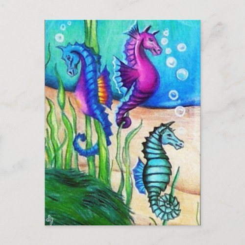 Sea Horses Collection Postcard