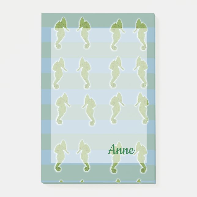 Sea horses, Seahorse Personalized   Notes (Front)