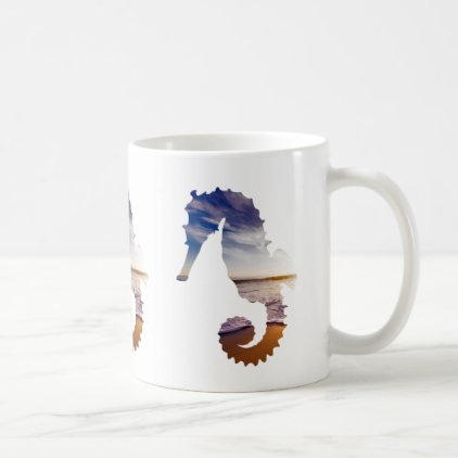 Sea horses With Beach Background Coffee Mug