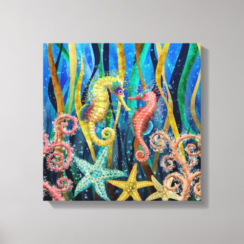 Sea Hoses and Starfish Canvas Print