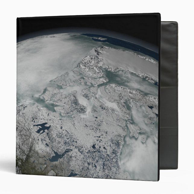Sea ice above North America 3 Ring Binder (Front/Inside)