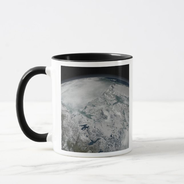 Sea ice above North America Mug (Left)