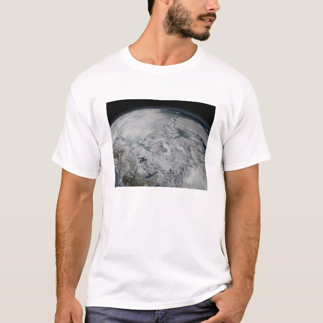 Sea ice above North America T-Shirt (Front)