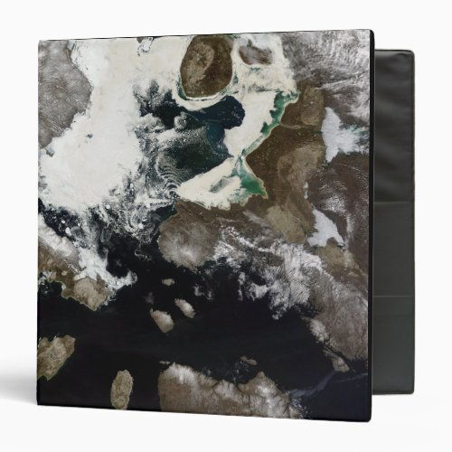 Sea ice and sediment visible in Nunavut Canada Binder