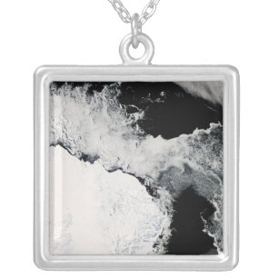 Sea ice in the Southern Ocean Silver Plated Necklace
