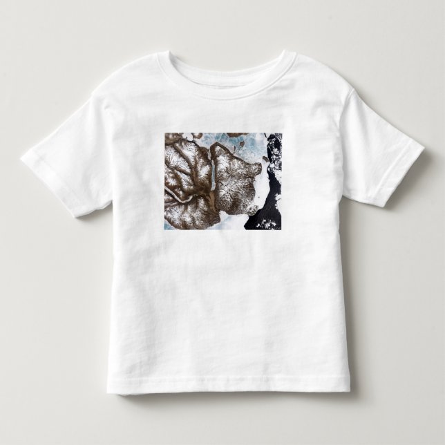 Sea ice lines the shoreline in eastern Greenlan Toddler T-shirt (Front)