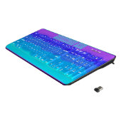 Sea illusion blue purple custom wireless keyboard (Angled)