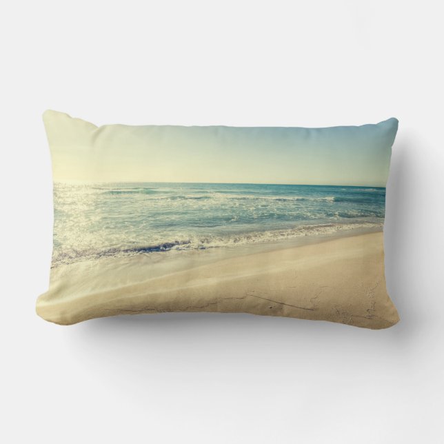 Sea in Winter Lumbar Pillow (Front)