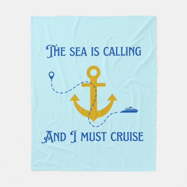 Sea is Calling Fleece Blanket (Front)