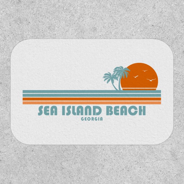 Sea Island Beach Georgia Sun Palm Trees Patch (Front)