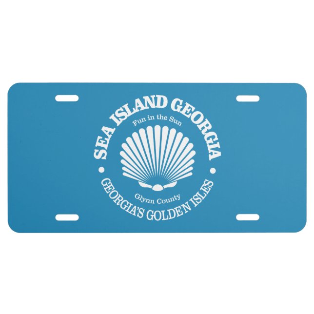 Sea Island (seashell) License Plate (Front)