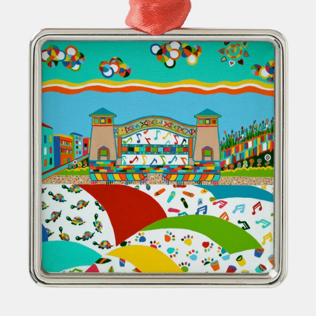 Sea Isle City Band Shell Metal Ornament (Front)