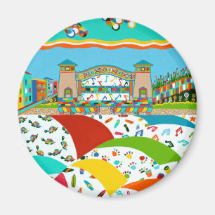Sea Isle City Band Shell Round Magnet