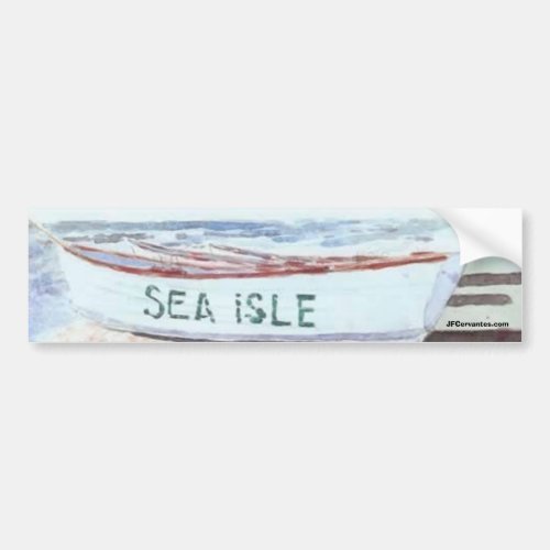 Sea Isle City Lifeguard Boat Bumper Sticker