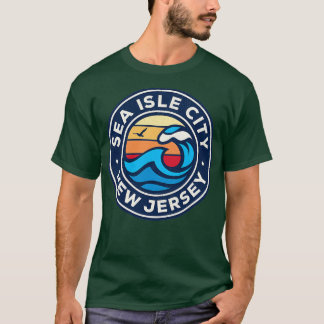 Sea Isle City New Jersey Nj Nautical Waves 4 T-Shirt