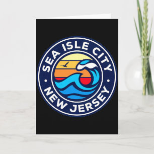 Sea Isle City New Jersey Nj Nautical Waves 5 T Shi Card