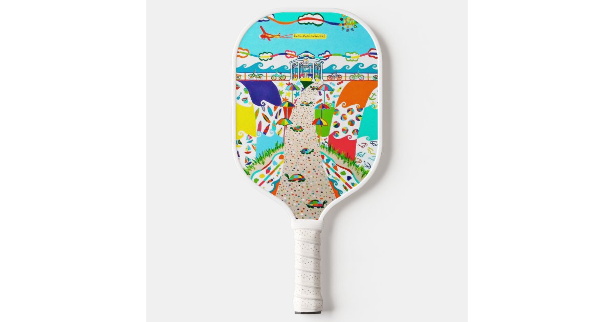 Sea Isle City Promenade Pickleball Paddle Zazzle