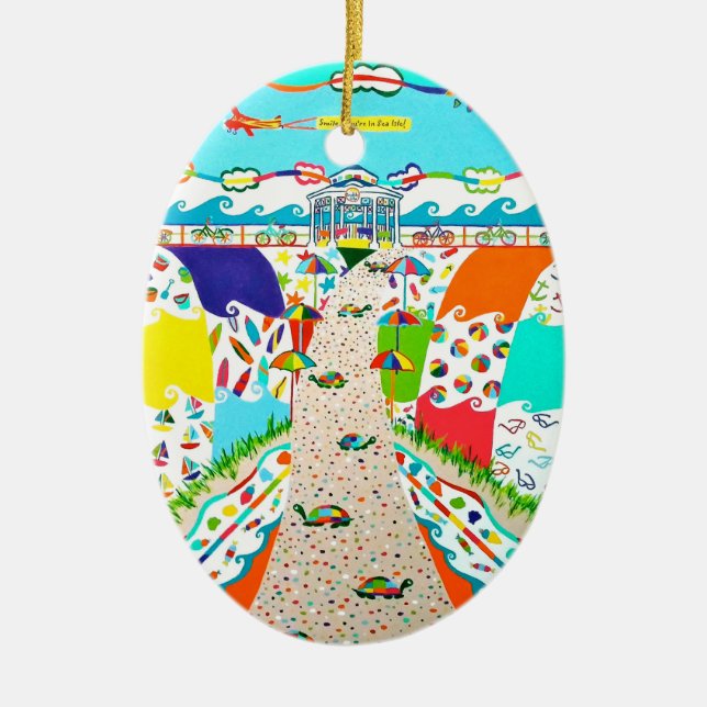 Sea Isle Promenade Oval Ornament (Front)