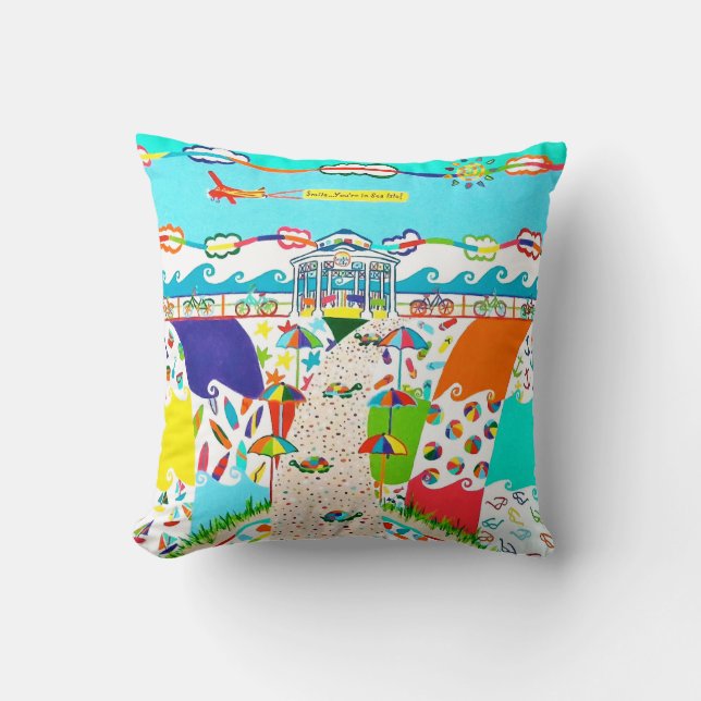 Sea Isle Promenade Throw Pillow (Front)