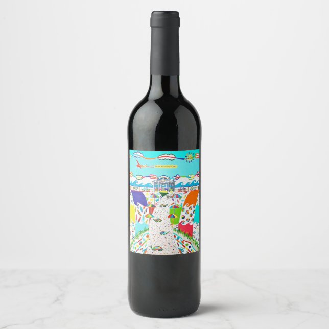 Sea Isle Promenade Wine/Sparkling Wine Bottle Labe Wine Label (Front)