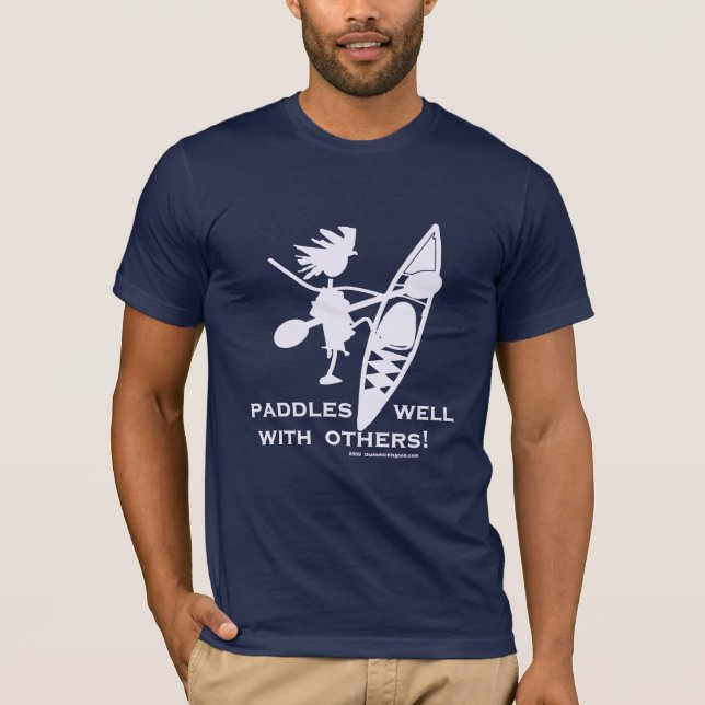 Sea Kayak Paddles Well White T-Shirt (Front)