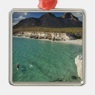 Sea kayaker on the Gulf of California at Isla Metal Ornament