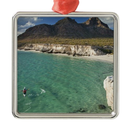 Sea kayaker on the Gulf of California at Isla Metal Ornament