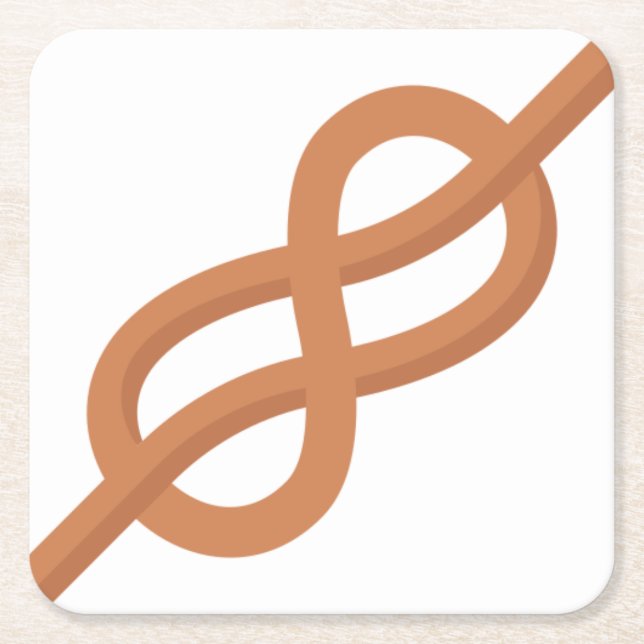Sea knot square paper coaster (Front)