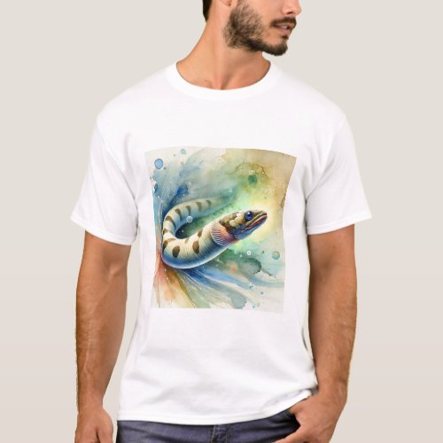 Sea Lamprey 130624AREF113 _ Watercolor T_Shirt