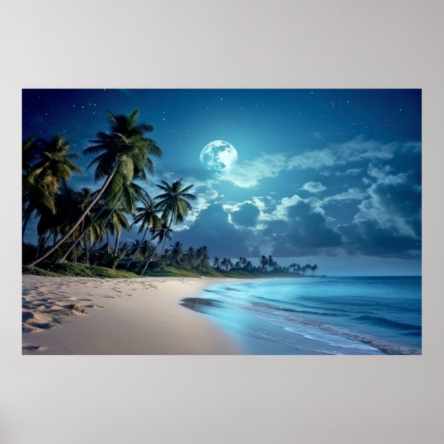 Sea Landscape Meditation Serene Tranquil Poster (Front)