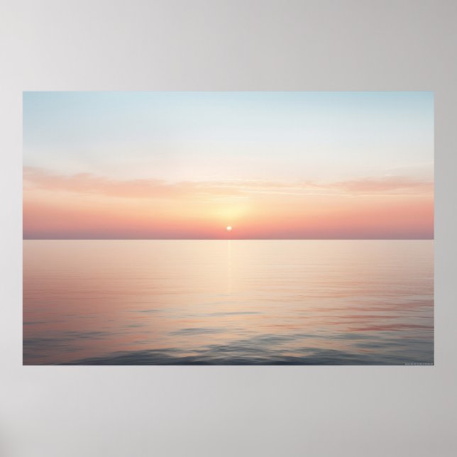 Sea Landscape Meditation Serene Tranquil Poster (Front)