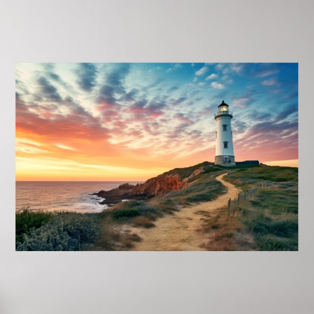 Sea Landscape Meditation Serene Tranquil Poster (Front)