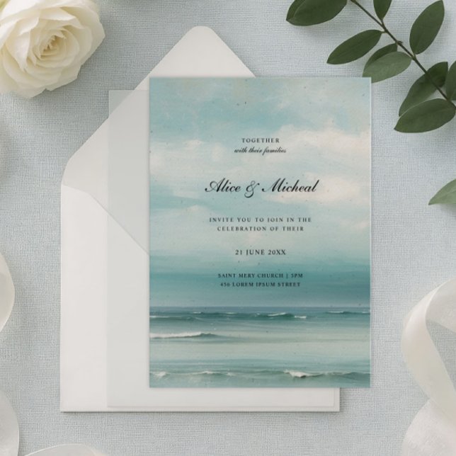 Sea Landscape Wedding Invitation (Creator Uploaded)