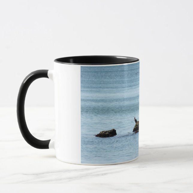 Sea Landscape with Birds Photography Mug (Left)