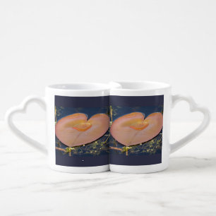 Sea Leaf shapes of heart Coffee Mug Set