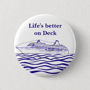 Sea legs boat cruise ship sailor sailing button