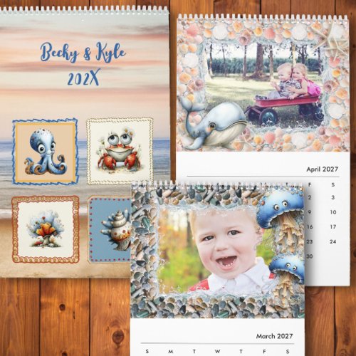 Sea Life 6-Month Kids Photo Calendar
