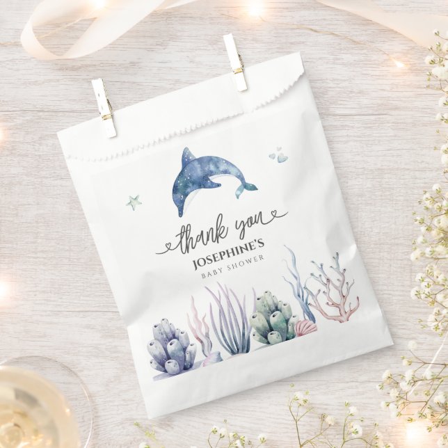 Sea Life Baby Shower Favor Bag (Clipped)