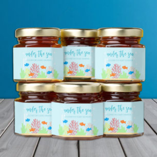 Sea Life Baby Shower Honey Jar Favors