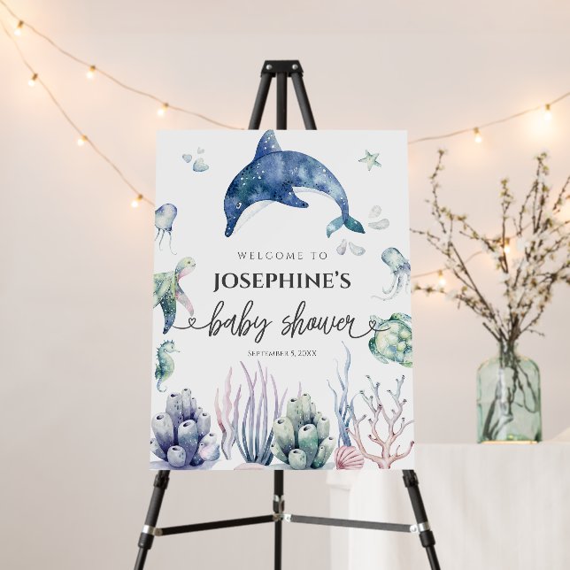 Sea Life  Baby Shower Welcome Foam Board (In Situ (Stand))