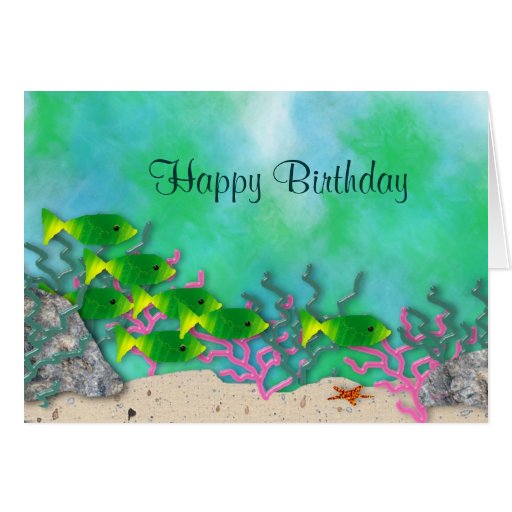 Sea Life Birthday Card | Zazzle