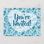 Sea Life Birthday Invitation Postcard