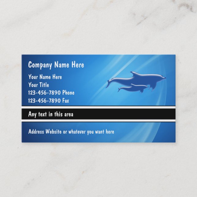 Sea Life Business Cards (Front)