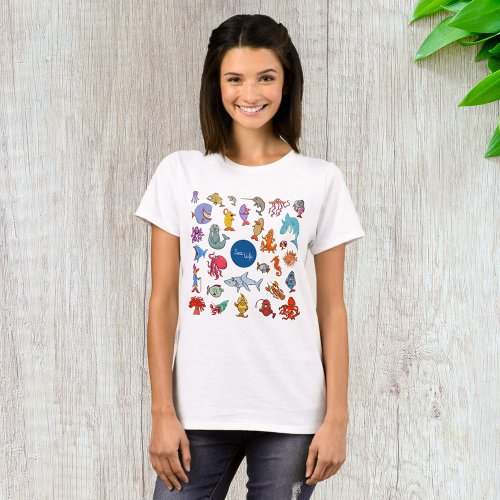 Sea Life Characters T_Shirt