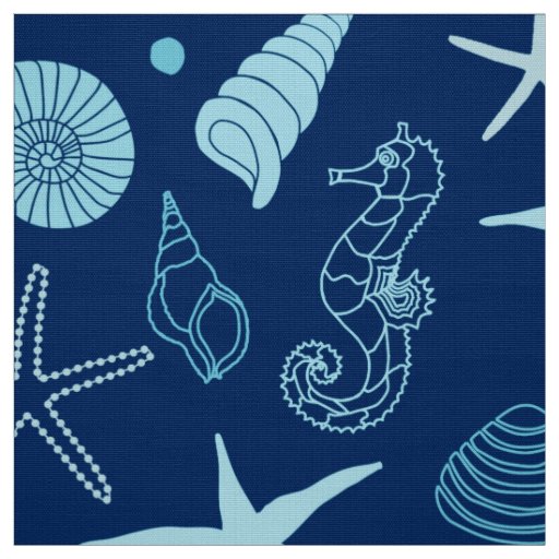 Sea Life (Dark) Personalized Fabric