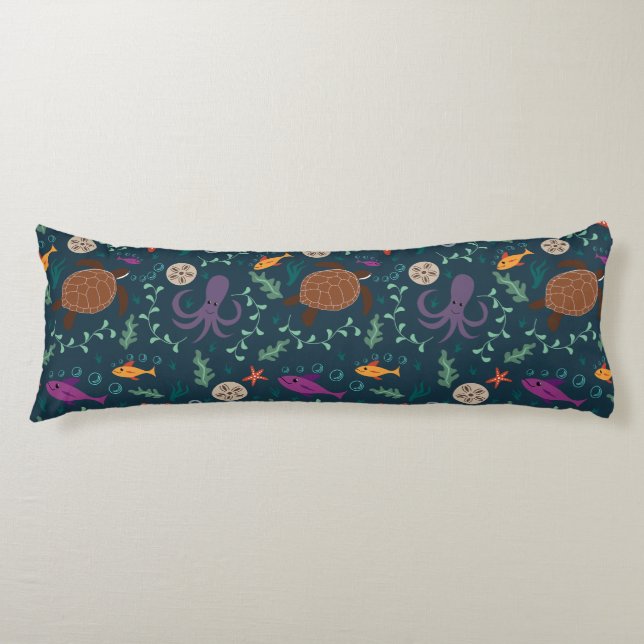 Sea Life Decorative Body Pillow (Front)