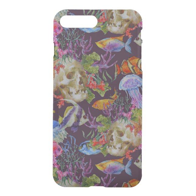 Sea Life Grunge Pattern Uncommon iPhone Case (Back)