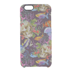 Sea Life Grunge Pattern Clear iPhone 6/6S Case